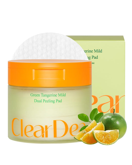 ClearDea Green Tangerine Mild Dual Peeling Pad 140ml, 50 pads